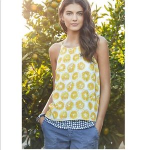 Lemon Print Layered Tank